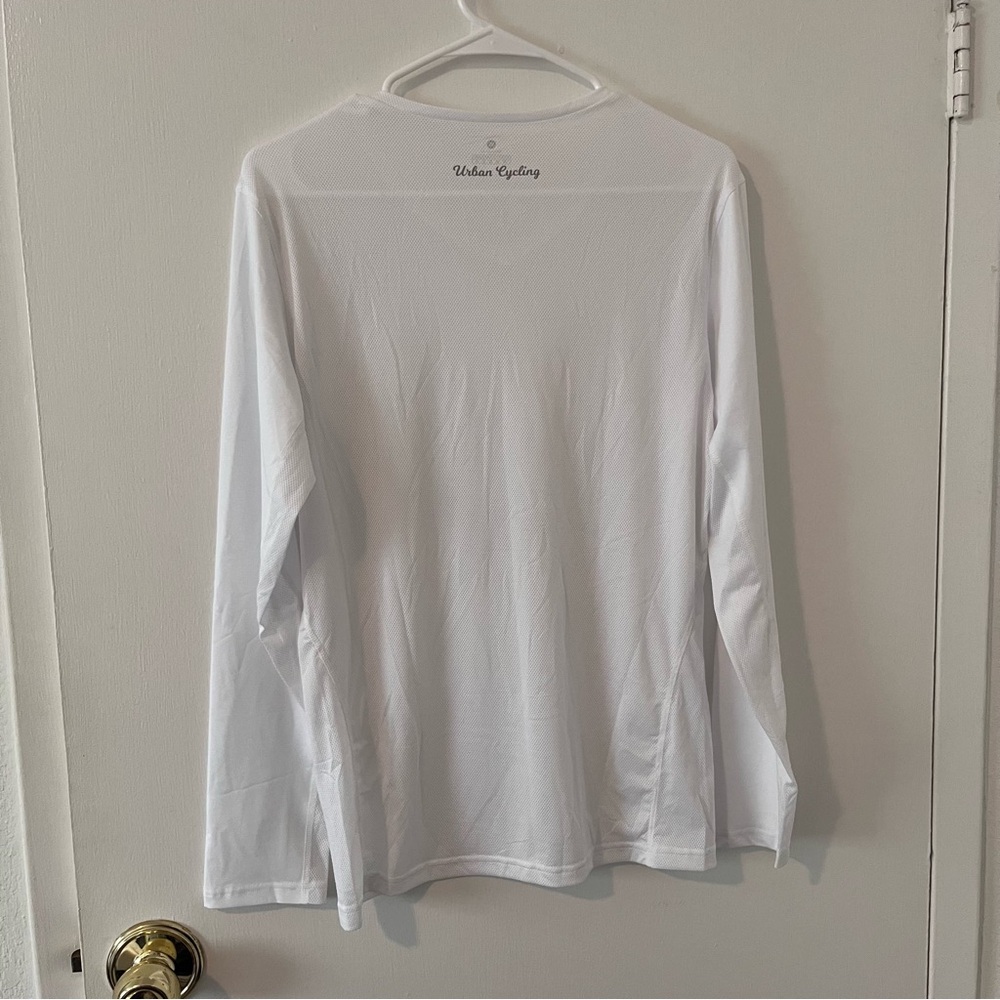 Urban Cycling Men’s Mesh Base Layer White Long Sleeve Cycling Undershirt - Picture 4 of 5